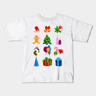 Christmas icons Kids T-Shirt